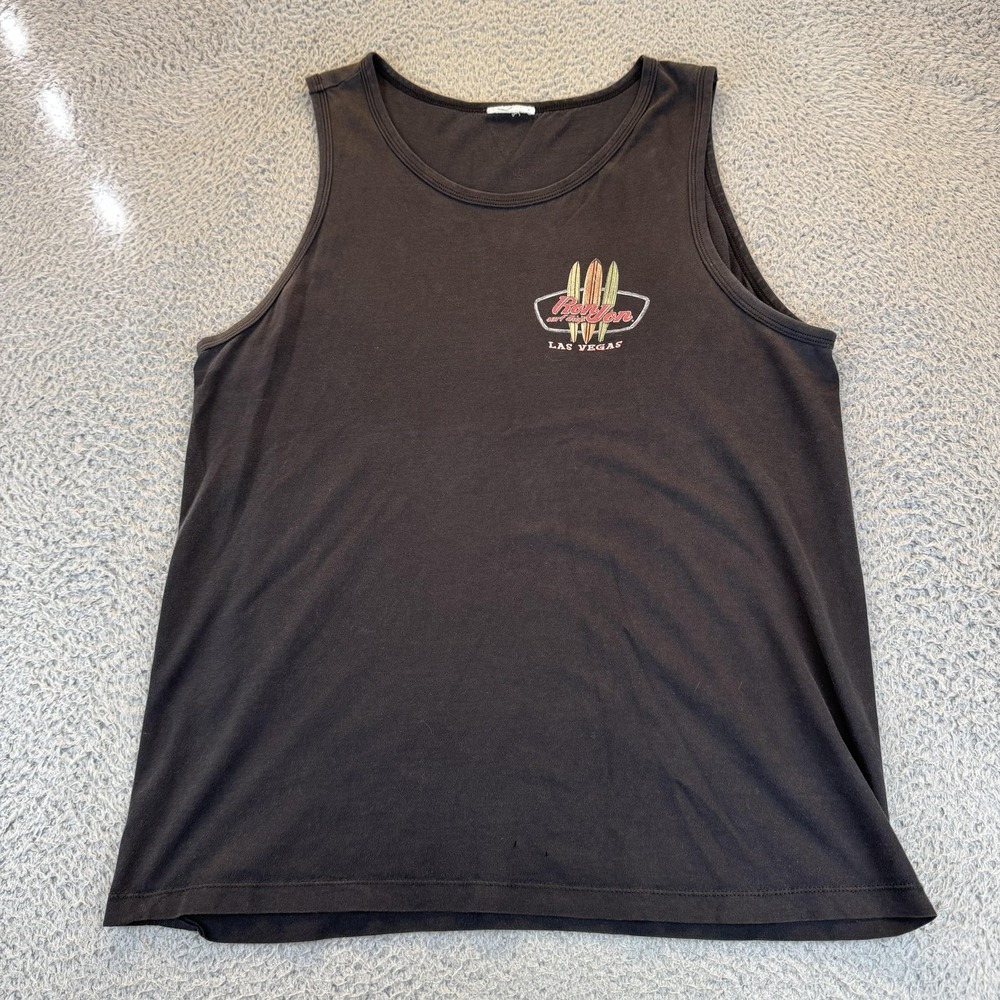 Ron Jon Surf Shop‎ Shirt Mens Large Black Graphic Sleeveless Tank Las Vegas Surf